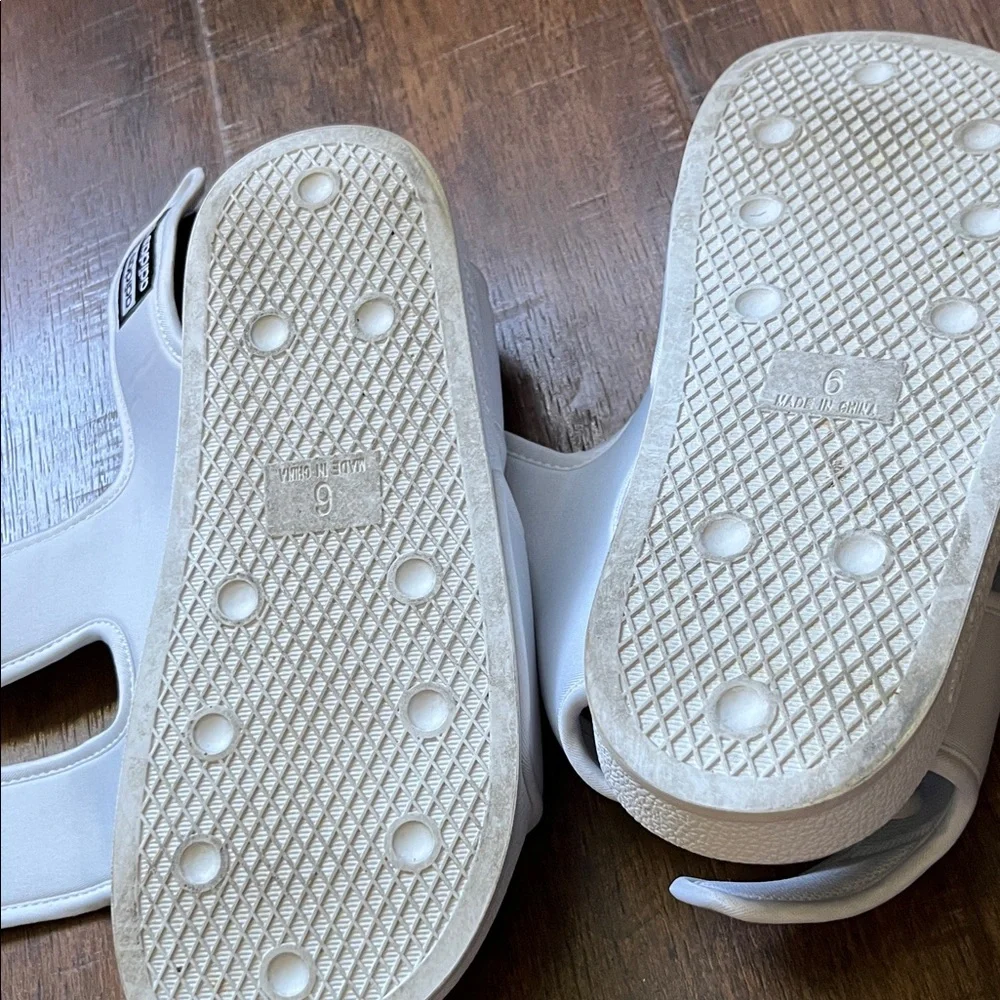 Adidas White Velcro Sandals for Men